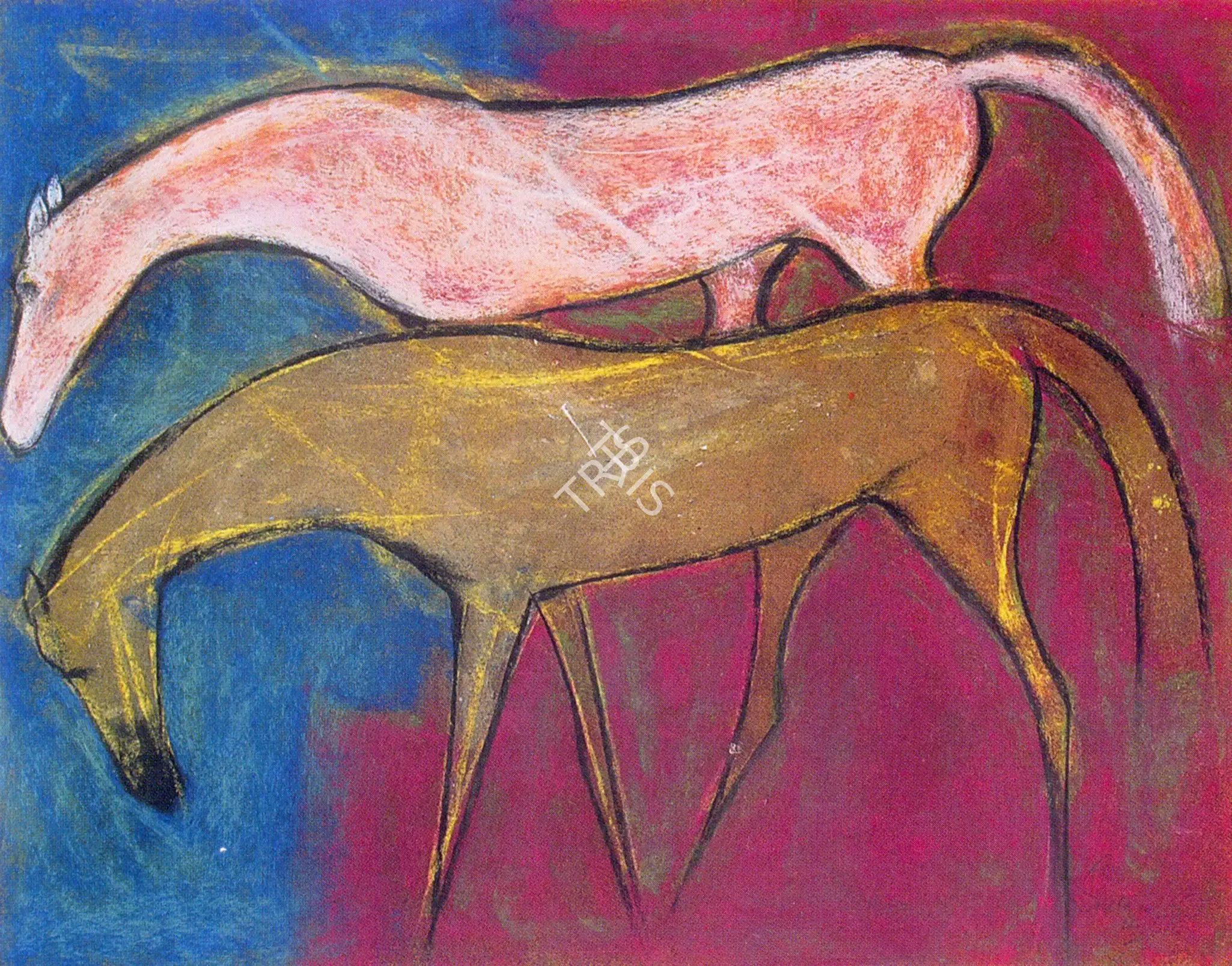 Das, Sunil (Artist). Untitled (Horses), 1958 | Drawing, So.NeY/19.03.12, 2012 · Sotheby's