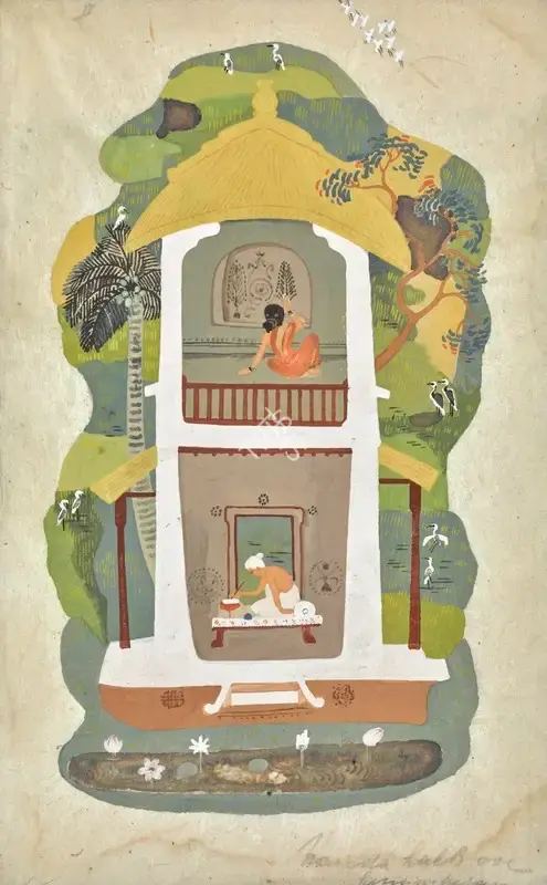 Bose, Nandalal (Artist). Santiniketan, c.1930s | Painting, 2018 · Sotheby's