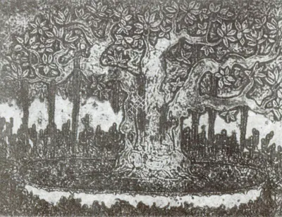 K.S. Gopal (Artist), Tree, Graphic Art