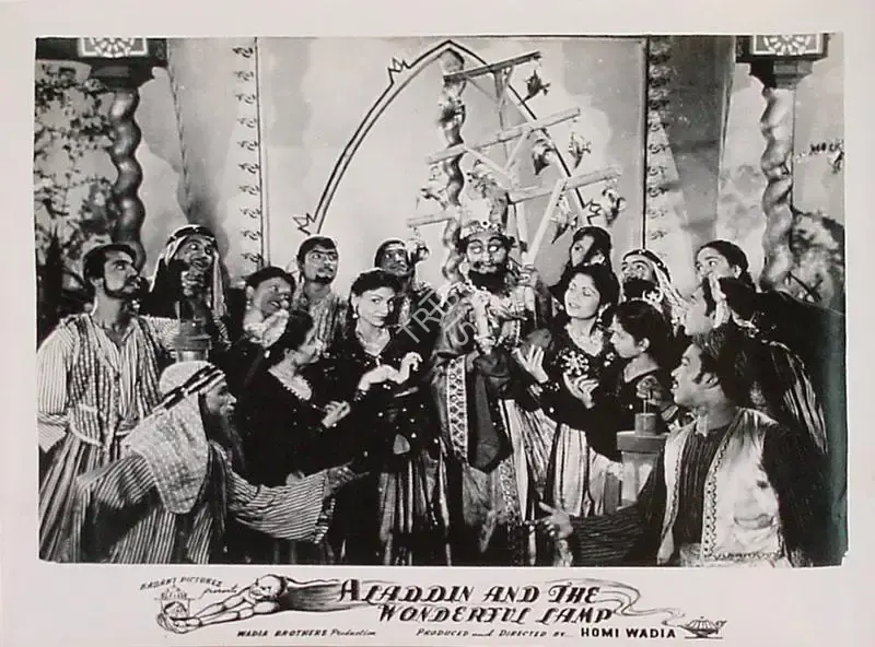 Anant Wadadeker (Cinematographer), Aladdin Aur Jaadui Chiraag, 1952, Lobby Card