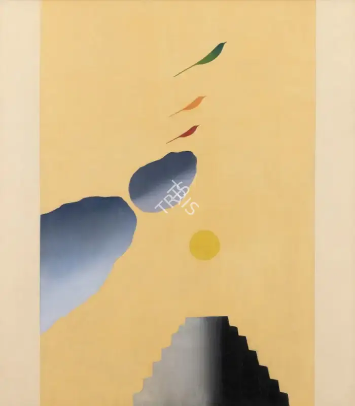 Swaminathan, J. (Artist). Bird, Tree+ Mountain series, circa 1978 | Painting, Sa.Mum/02.04.25, 2025 · Saffronart