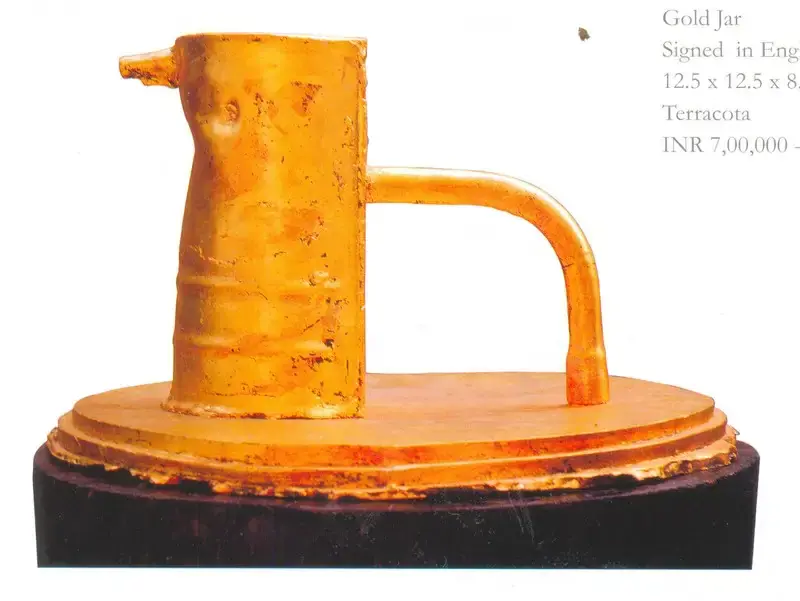 Ganesh Haloi (Artist), Gold Jar, 1990, Sculpture