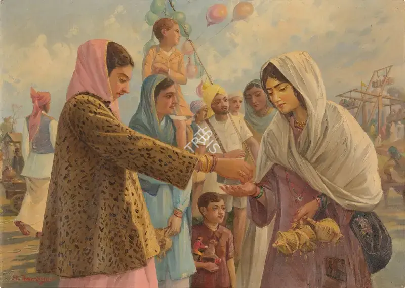 S.G. Thakur Singh (Artist), Punjab Village Fair, 1957, Painting