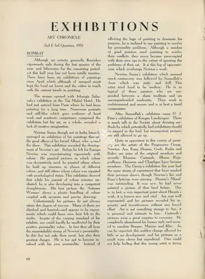 K. K. (Essayist), Exhibitions, 1951, Essay