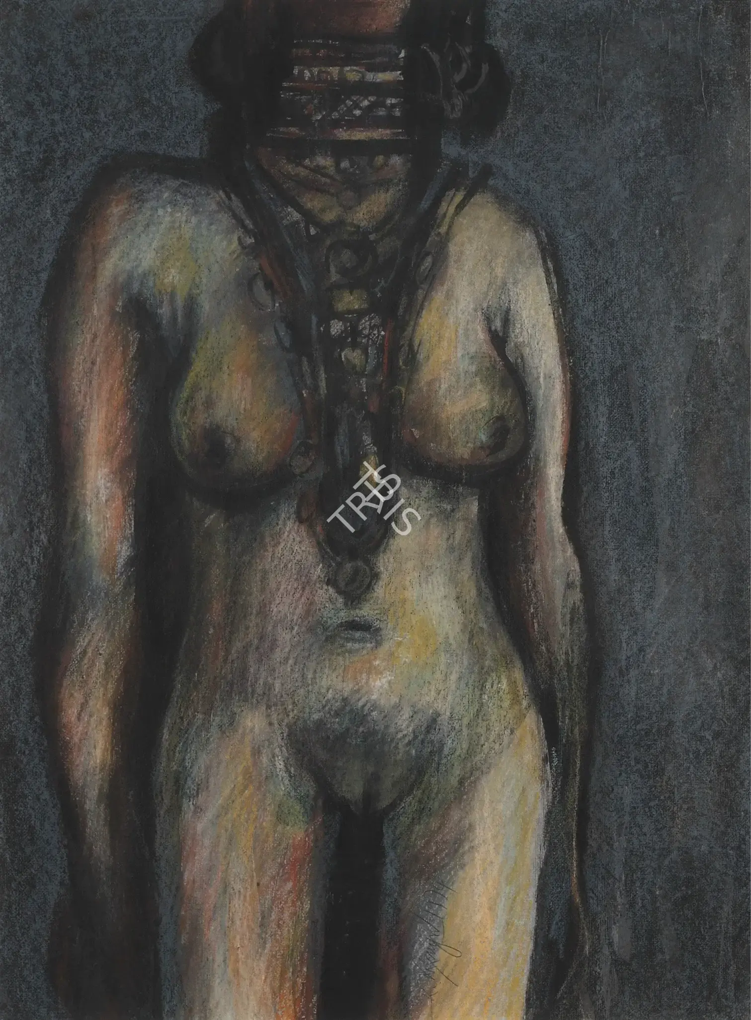 K. Laxma Goud (Artist), Woman, 1974, Painting