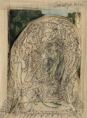 F.N. Souza (Artist), Untitled, 1972, Painting