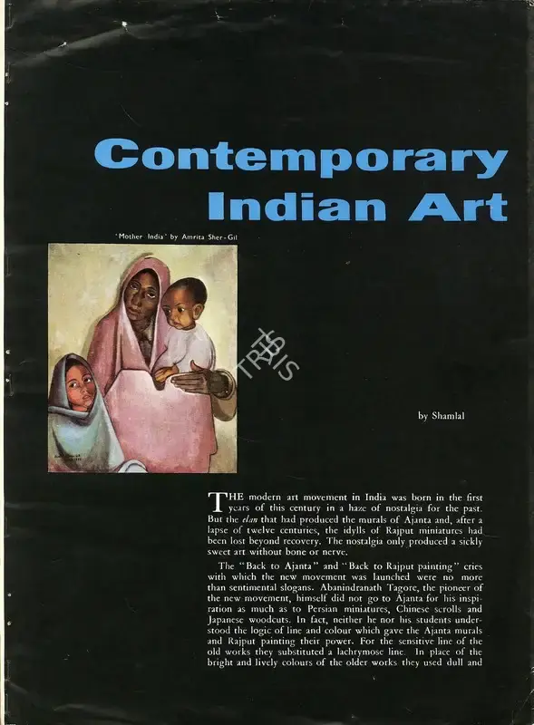 Sham Lal (Author), Contemporary Indian Art, 1961, Authored Book