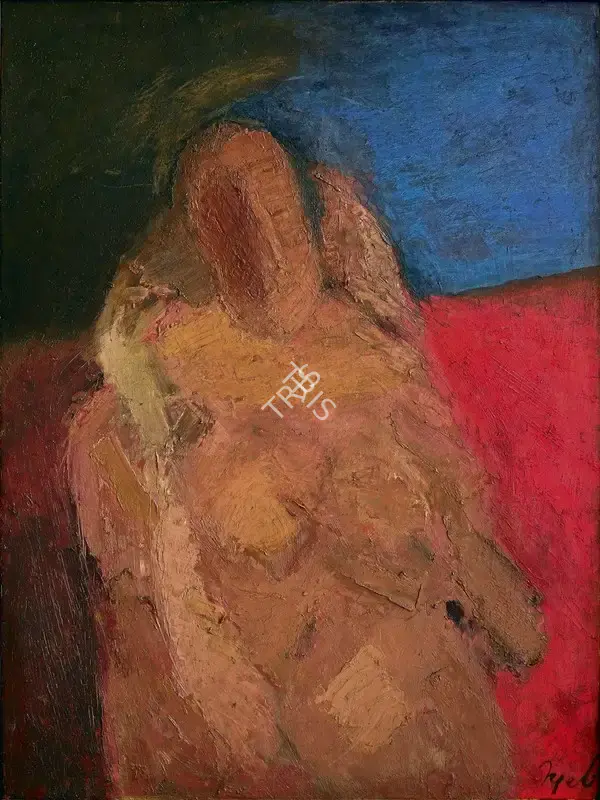 Tyeb Mehta (Artist), Figure, 1962, Painting