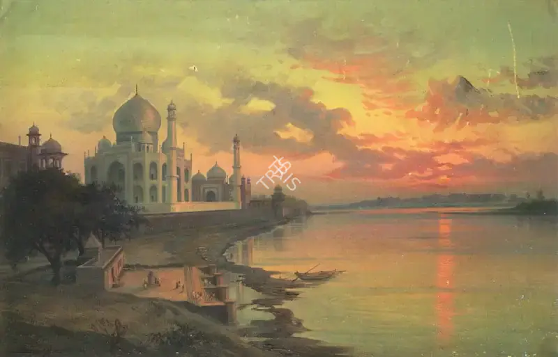 S.G. Thakur Singh (Artist), The Taj Mahal at Dusk, 1958, Painting