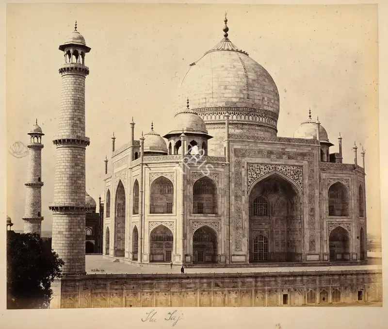 William Baker (Photographer), The Taj, Agra, 1866, Antiquarian Photograph