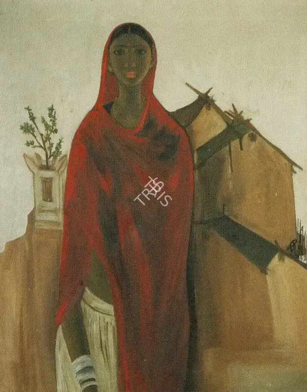 B. Prabha (Artist), The Fish Seller, 1985, Painting