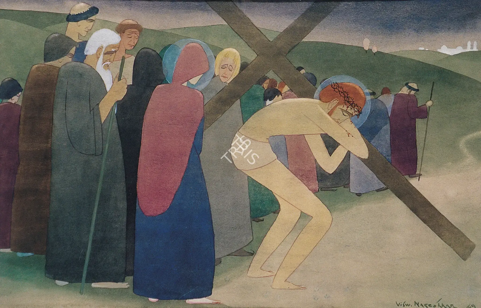 Vishwanath Nageshkar (Artist), Way To Destiny, 1949, Painting