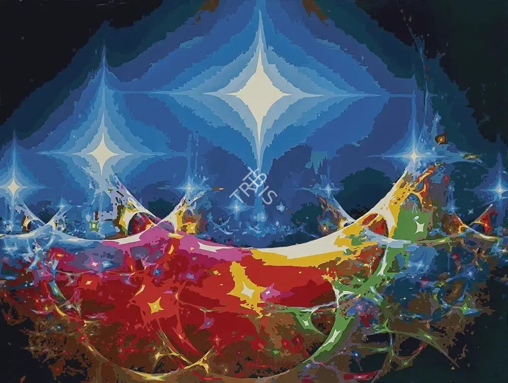 Suryakant Lokhande (Artist), Like Waves Arise On The Surface Of The Sea, Painting