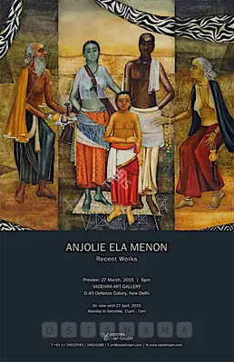 Anjolie Ela Menon (Artist), Anjolie Ela Menon, 2015, Solo Exhibition Invitation