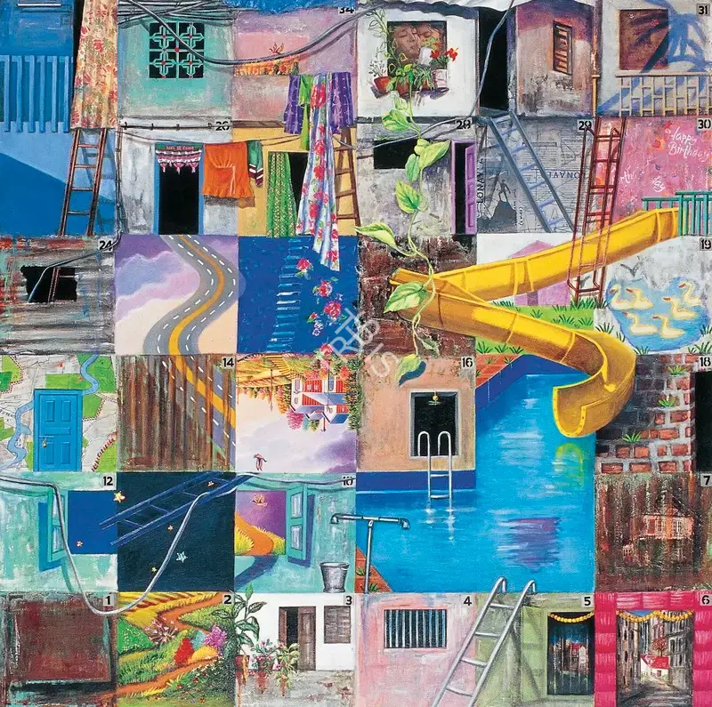 Meera Devidayal (Artist), Dream House Series, 2003, Painting