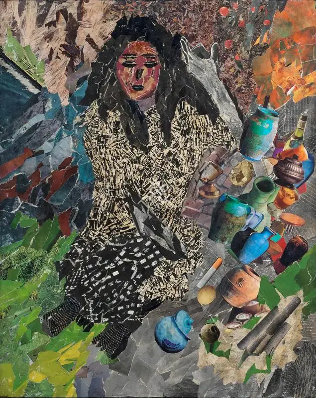 Jeet Chhabda (Artist), Untitled (Woman), 1990, Collage