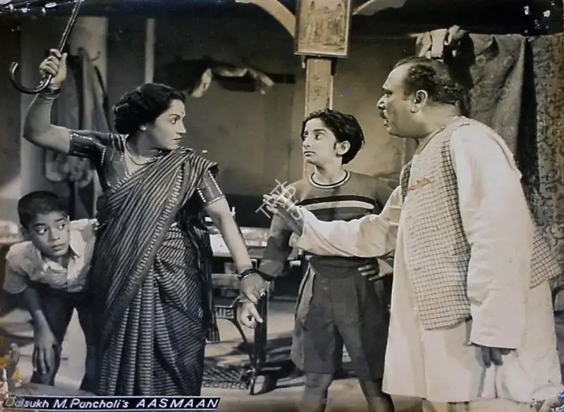 Dalsukh M. Pancholi (Director), Aasman, 1952, Lobby Card