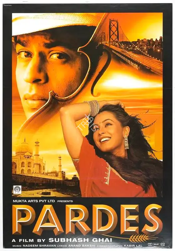 Subhash Ghai (Producer), Pardes, 1997, Full Sheet Poster