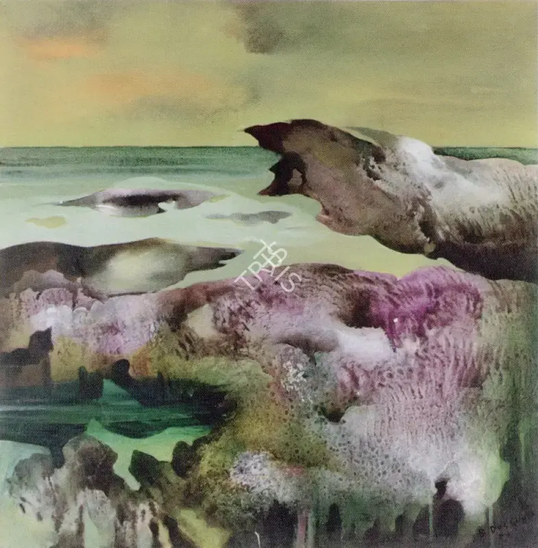 Bimal Dasgupta (Artist), Sea Shore, 1984, Painting