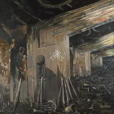 Shibu Natesan (Artist), Fultility Of Device, 1995, Painting