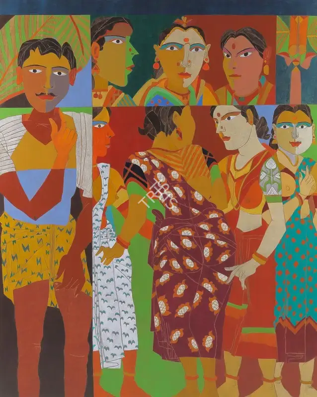 Goud, K. Laxma (Artist). Untitled, 2014 | Painting, Sa.Ben/15.04.15, 2015 · Saffronart