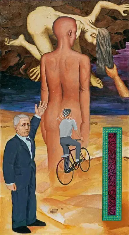 Patwardhan, Sudhir (Artist). Moral Counsel, 1998 | Painting, Pu.Mum/23.02.23, 2023 · Pundole