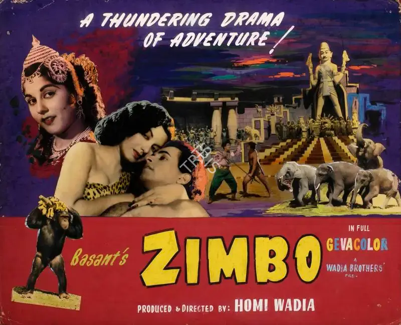 Homi Wadia (Producer), Zimbo, 1958, Showcard