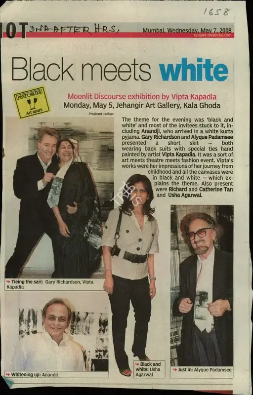 Prashant Jhadav (Photographer), Black meets white, 2008, Newspaper Clipping