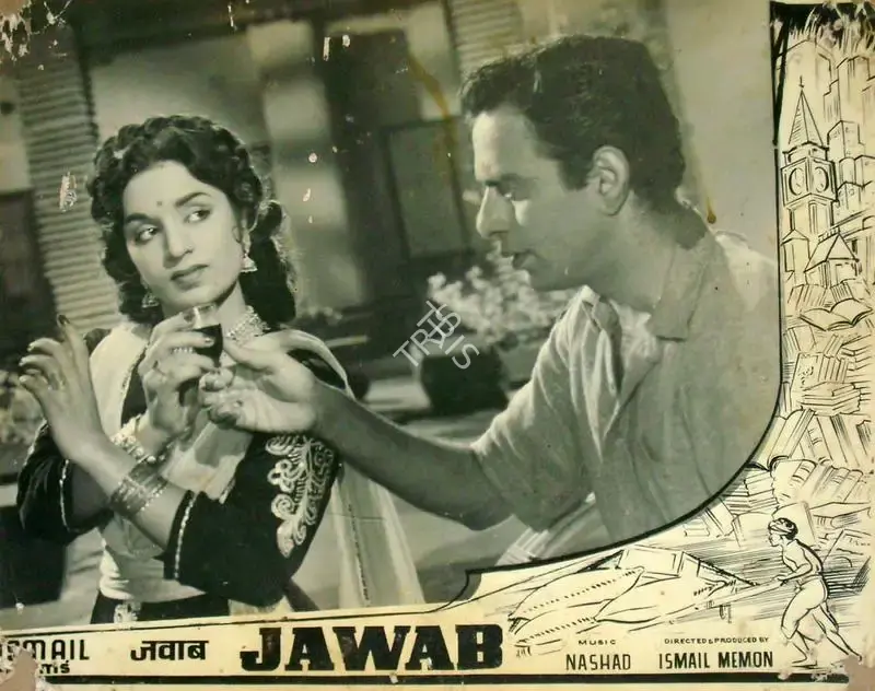 P. John (Cinematographer), Jawab, 1955, Lobby Card