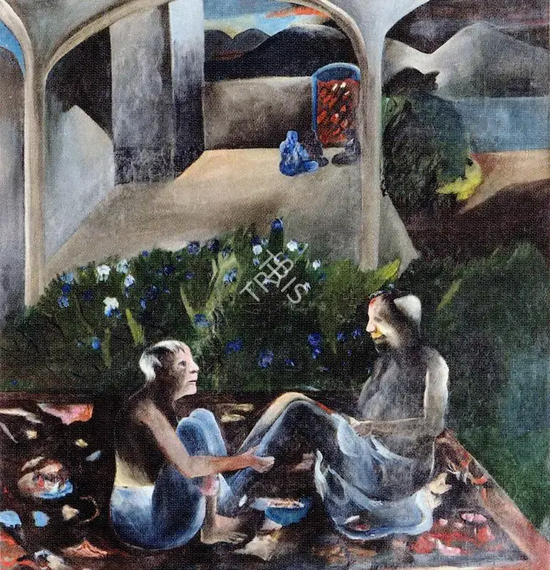 Khakhar, Bhupen P. (Artist). Seva. Oil on Canvas, 1987 | Bhupen Khakhar , 1998 | Painting | FineArts | 00149750