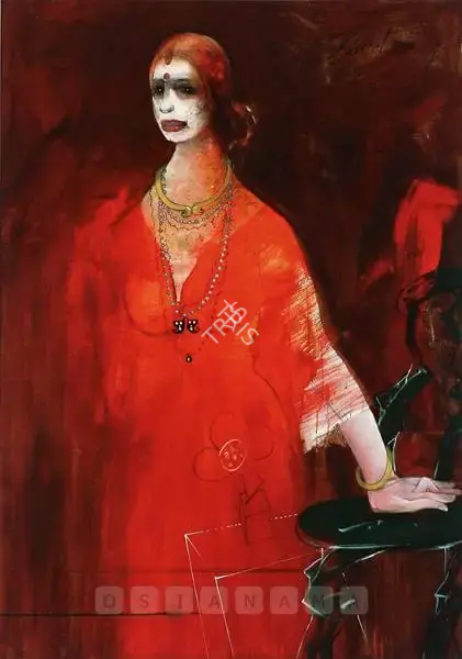 Das, Sunil (Artist). Lady In Red, 2003 | Painting, Tr.Del/25.10.06, 2006 · Triveda