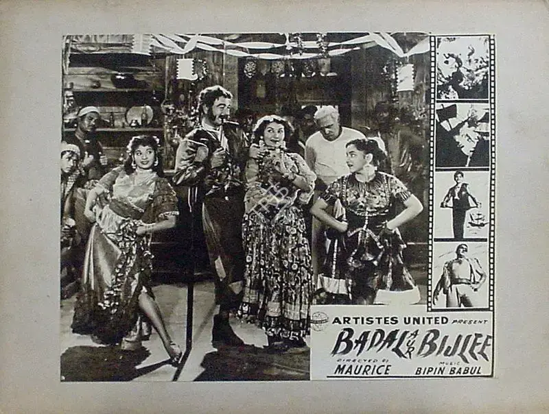 Four Aces (Producer), Badal Aur Bijlee, 1956, Lobby Card