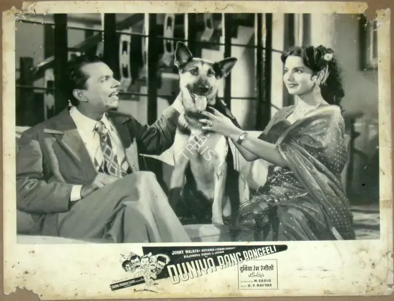 M. Sadiq (Director), Duniya Rang Rangeeli, 1957, Lobby Card