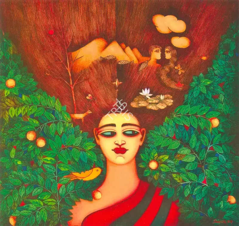 Shipra Bhattacharya (Artist), Desire, Painting