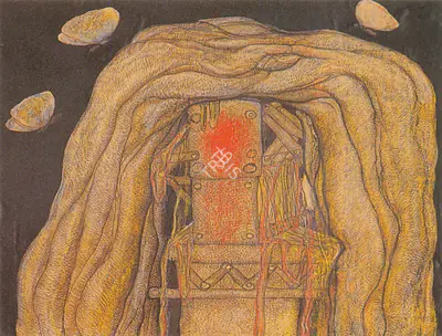 Jogen Chowdhury (Artist), Dream 32, 1971, Painting
