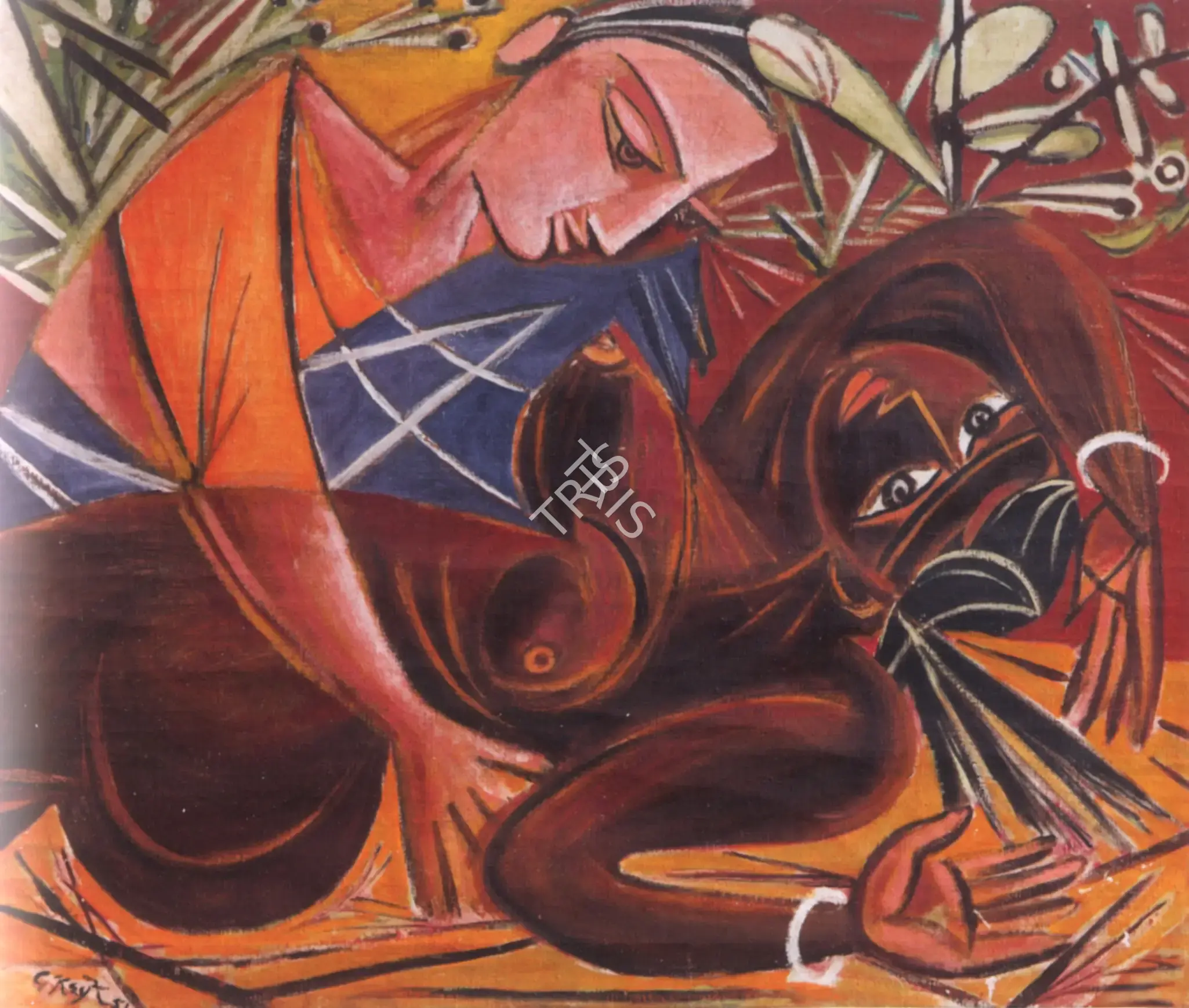 George Keyt (Artist), Untitled, 1951, Painting