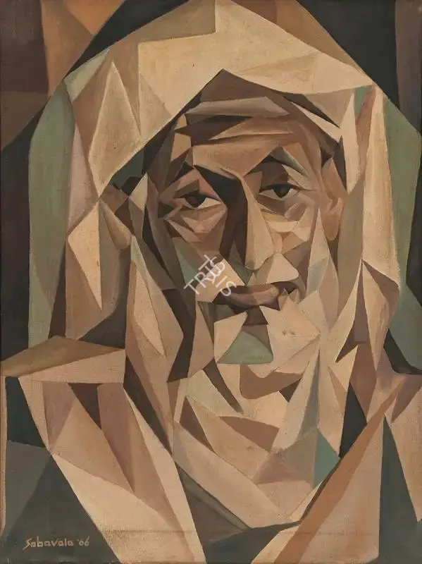 Jehangir Sabavala (Artist), Old Man Portrait, 2006, Painting