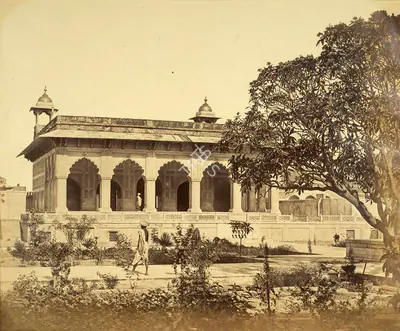 Felice Beato (Photographer), Marble Palace in the Fort of Agra, 1859, Antiquarian Photograph