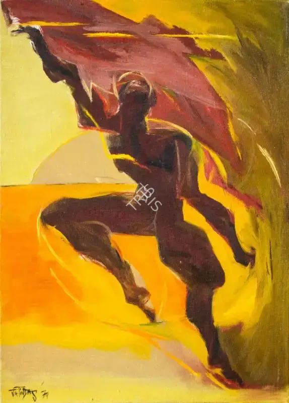 Das, Jatin (Artist). Figure, 1979 | Painting, 2015 · Roseberys