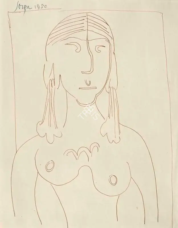 F.N. Souza (Artist), Untitled, 1950, Drawing