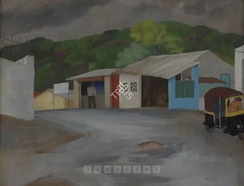 Sudhir Patwardhan (Artist), Pokhran Landscape Series, 1988, Painting