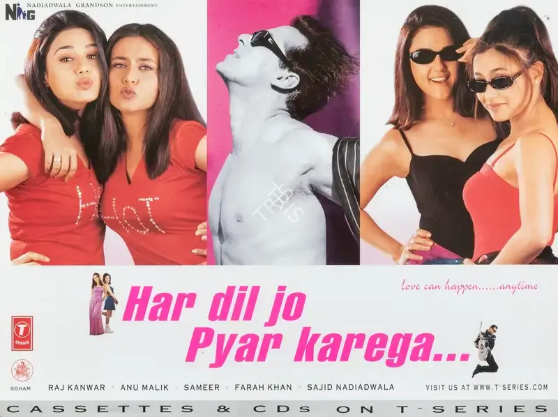 Sajid Nadiadwala (Producer), Har Dil Jo Pyar Karega, 2000, Full Sheet Poster