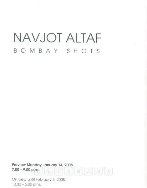 Navjot (Artist), Navjot Altaf, 2008, Solo Exhibition Invitation
