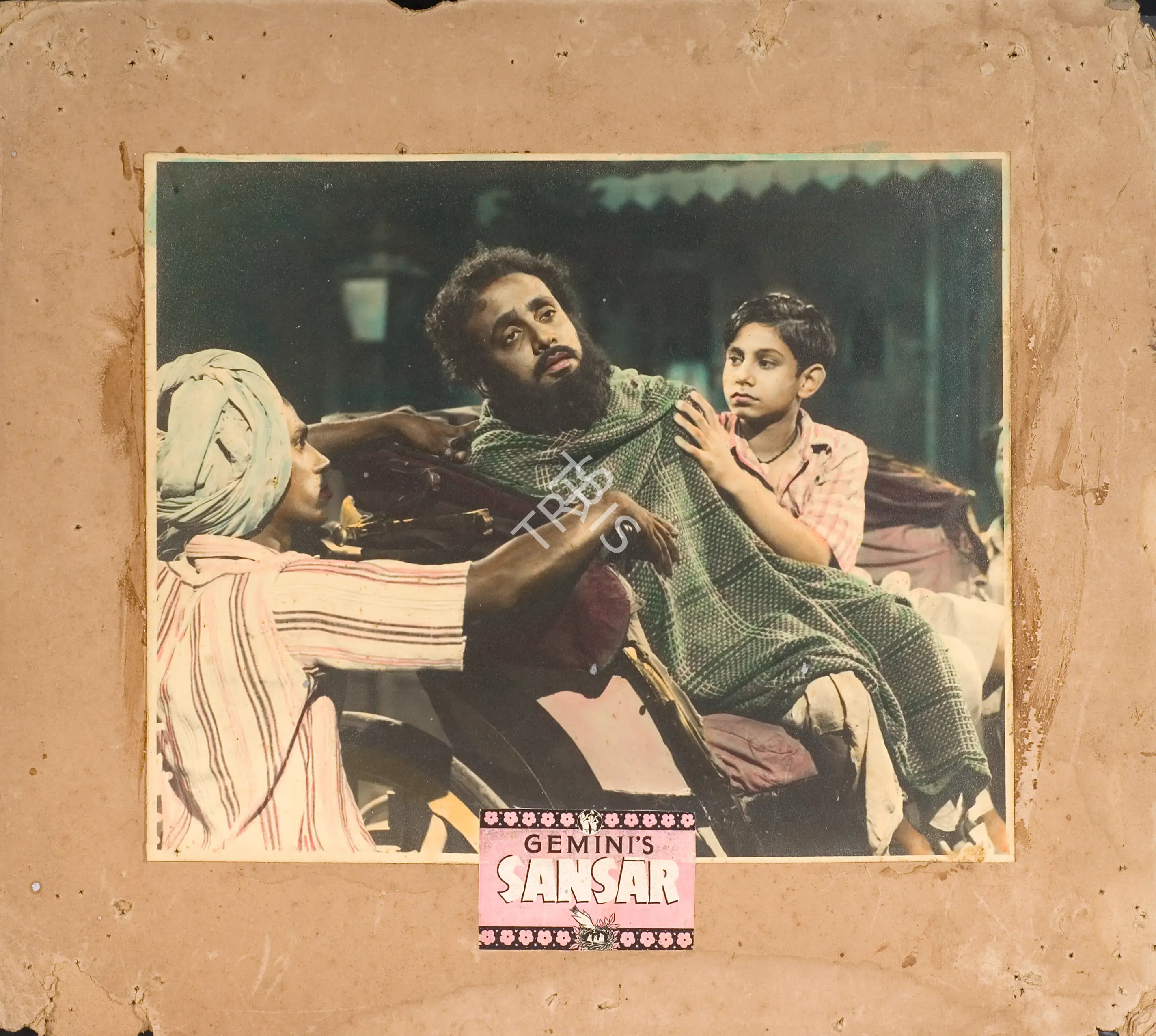 S.S. Vasan (Director), Sansar, 1951, Photographic Still Mounted on Lobby Card