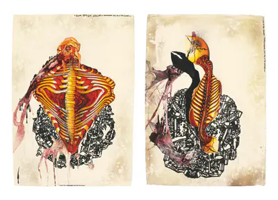 Jitish Kallat (Artist), Traumanama (The Cry Of The Gland), 2009, Painting