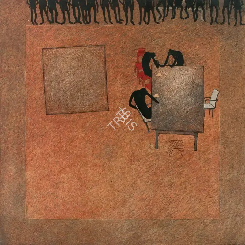 Broota, Rameshwar (Artist). Spectators, 1978 | Painting, Pu.Onl/07.12.23, 2023 · Pundole