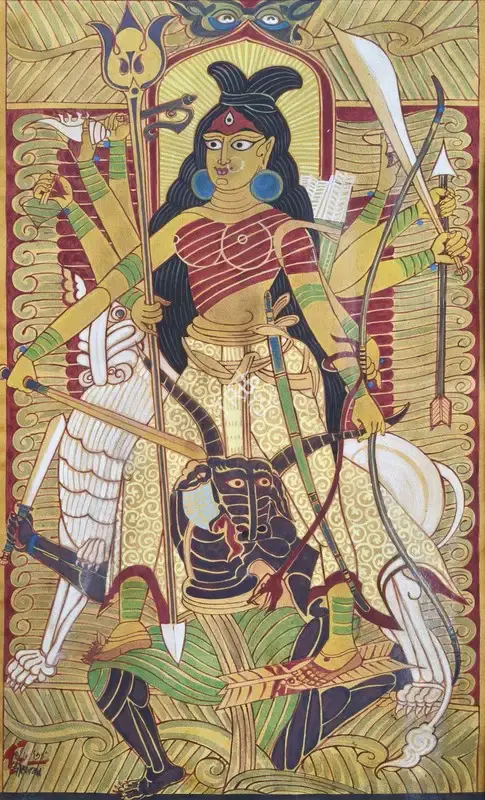 Dipen Bose (Artist), Untitled (Durga), 1964, Painting