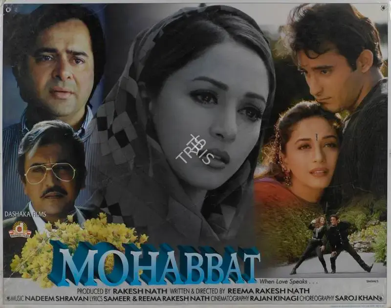 Rakesh Nath (Producer), Mohabbat, 1997, Lobby Card