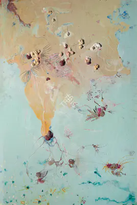 Rina Banerjee (Artist), In What Seemed At First A Monster's Colonial Dream, Leprechauns Of Amber Body And Agile Mind Blew West Wondering What It Would Be Like To Leave Land, Ocean, Bird, Bear, Feline And The Bounty Of Horned Beasts, To Leave Our Nature For Culture, 2008, Painting