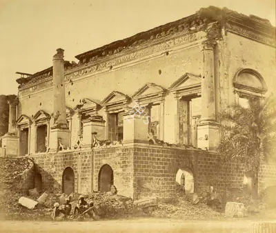 Felice Beato (Photographer), The Bank, Delhi, 1858, Antiquarian Photograph